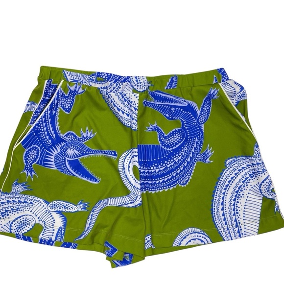 The Noli Shop Pajama Shorts Set Loungewear in Nile Chartreuse Green Size M/L - Picture 8 of 11